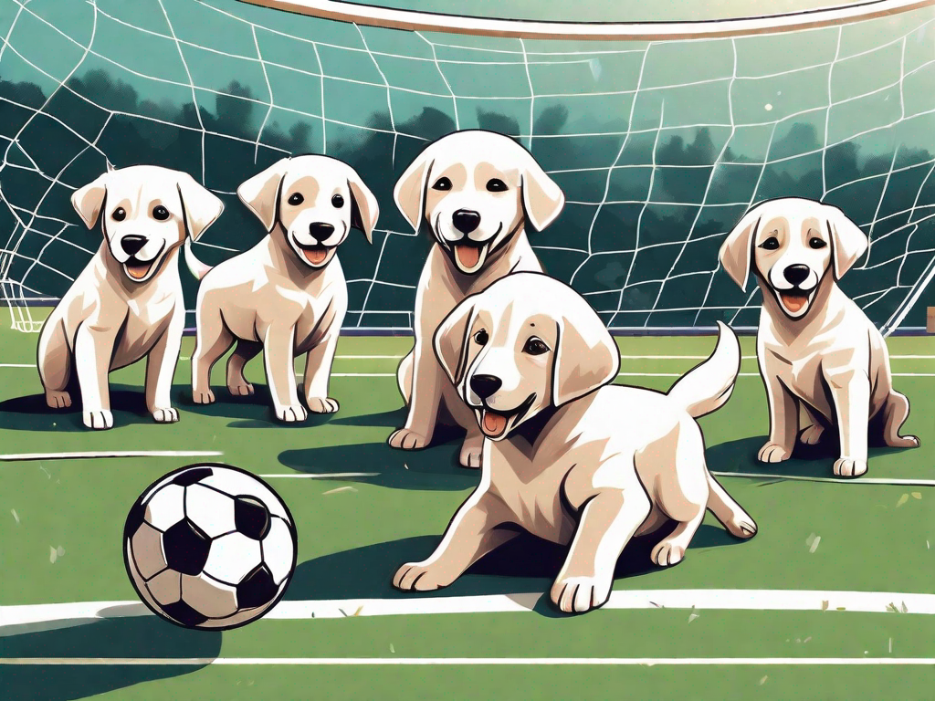 The Cutest Puppies Having Fun with Soccer Balls During the World Cup